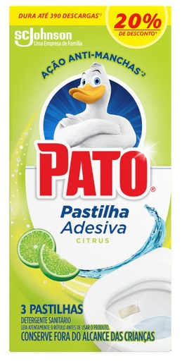 Desodorizador Sanitário Pato Pastilha Citrus 3 Unid.