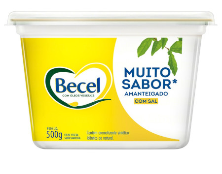 Creme Vegetal Amanteigado com Sal Becel 500g