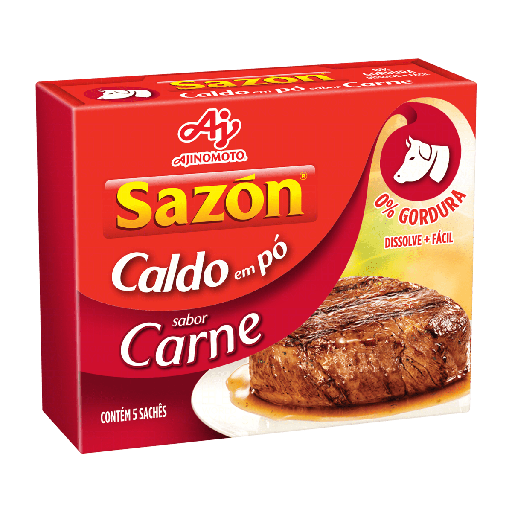 [2104.10.11] Ajinomoto - Caldo em Pó Sabor Carne Sazón 5 Sachês