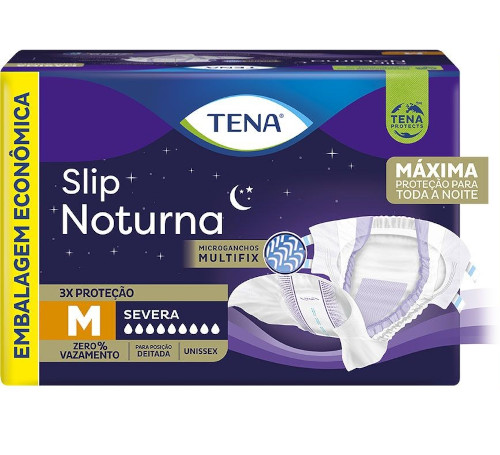 Tena - Fralda Geriátrica Noturna Slip M 16 Fraldas