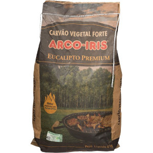 Carvão Vegetal Eucalipto Premium Arco-Iris 4Kg