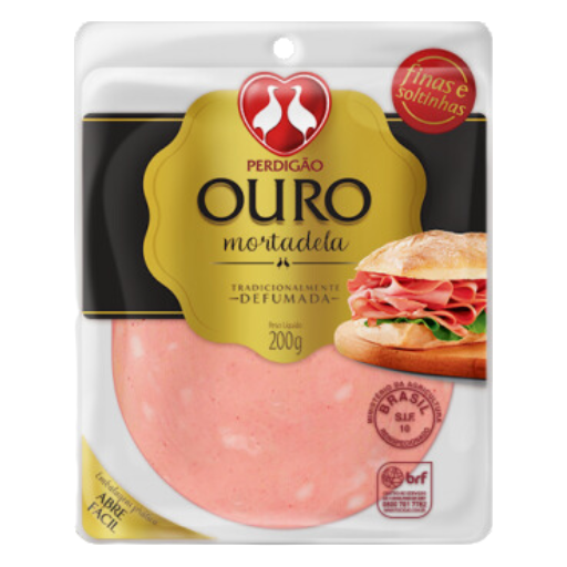 [1601.00.00] Mortadela Defumada Ouro Perdigão Fatiada  200g
