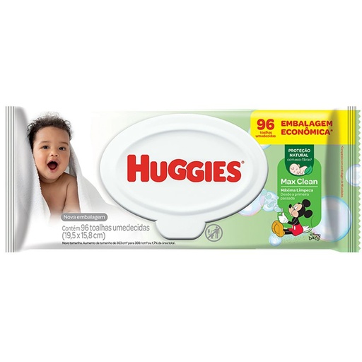 Huggies - Lenços Umedecidos Max Clean 96 Lenços
