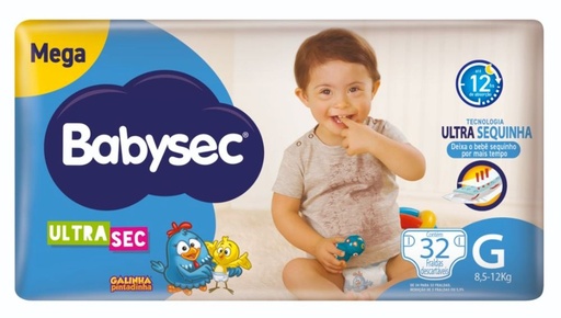 Babysec - Fralda Infantil UltraSec Galinha Pintadinha G 32 Fraldas
