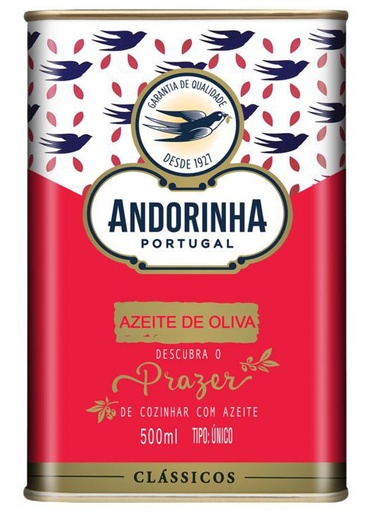 [1509.20.00] Azeite de Oliva Português Tipo Único Andorinha 500ml