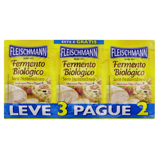 [2102.10.90] Fleischmann - Fermento Biológico Seco Instantâneo 3x10g
