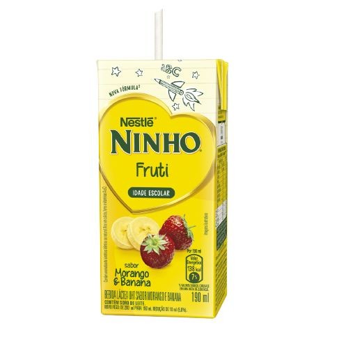 Nestlé - Bebida Láctea UHT Ninho Sabor Morango e Banana 190ml