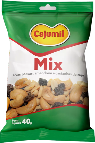 Cajumil · Mix castanha de caju, amendoim e uva passa 40g