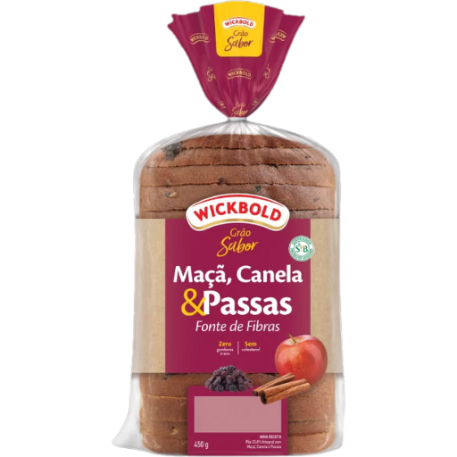 Pão Wickbold Maçã, Canela e Passas Pacote 450g