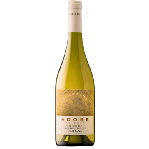 [2204.21.00] Vinho Branco Chardonnay Orgânico Adobe Reserva 750ml (Chile)