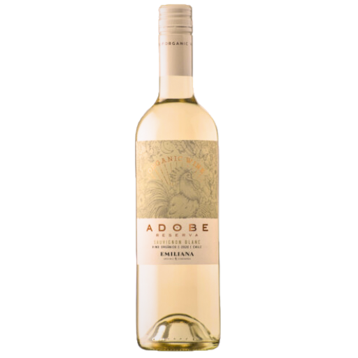 [2204.21.00] Vinho Branco Sauvignon Blanc Orgânico Adobe Reserva 750ml (Chile)