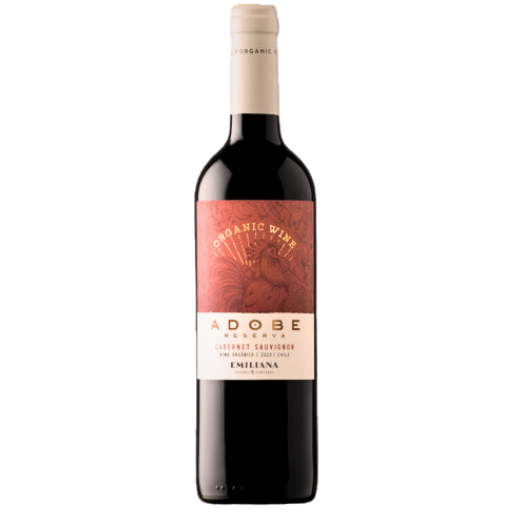 [2204.21.00] Vinho Tinto Cabernet Sauvignon Orgânico Adobe Reserva 750ml (Chile)