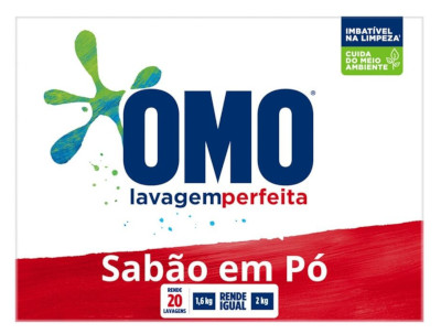 Lava Roupas em Pó Omo Lavagem Perfeita 1,6kg