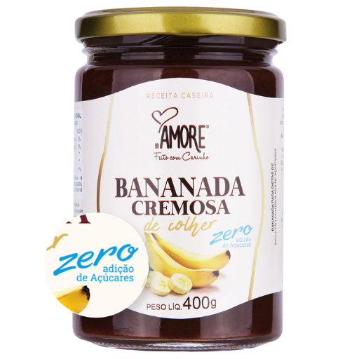 [2007.10.00] Bananada Cremosa de Colher Amore Zero Açúcar 400g