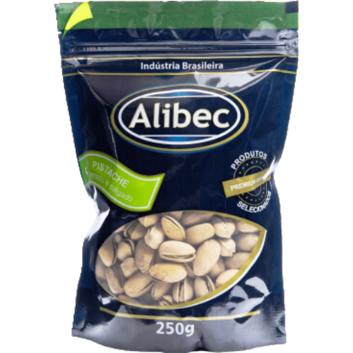 Pistache Torrado e Salgado com casca Alibec 250g 