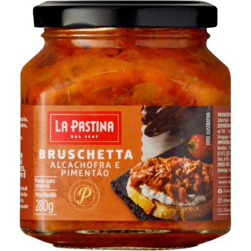 [2103.90.91] Bruschetta Alcachofra e Pimentão La Pastina 280g