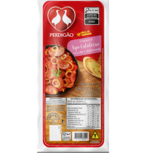 [1601.00.00] Linguiça Tipo Calabresa Perdigão 400g