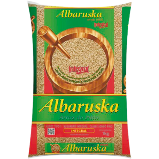 [1006.10.92] Arroz de Pilão Integral Albaruska 1kg