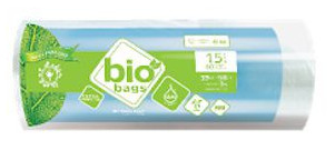 Biobags Saco para Lixo em Rolo 60 Unid. com 15L
