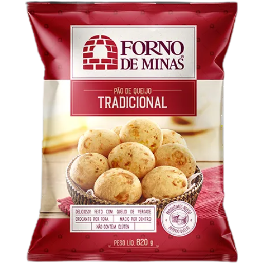 Pão de Queijo congelado Forno de Minas tradicional 820g
