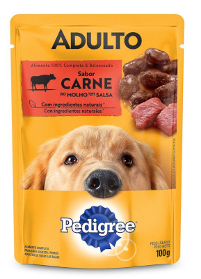 Pedigree Ração Úmida Sabor Carne para Cães Adultos 100g