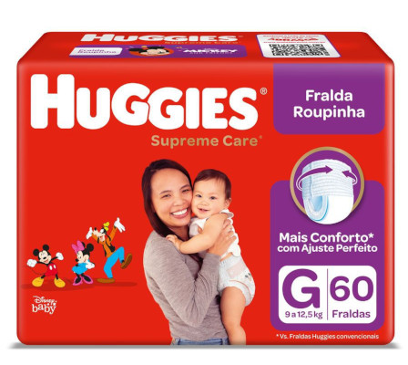 Huggies Fralda Roupinha Supreme G 60 Fraldas