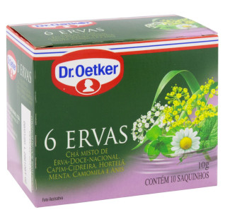 Dr. Oetker - Chá Misto 6 Ervas 10 Sachês