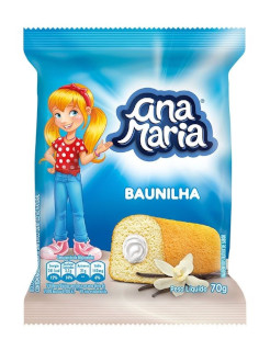 Bolinho de Baunilha com Recheio de Baunilha Ana Maria 70g