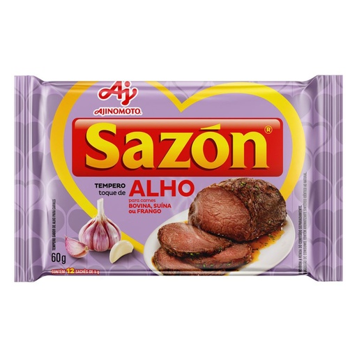 [2103.90.21] Ajinomoto - Tempero Toque de Alho Sazón 60g