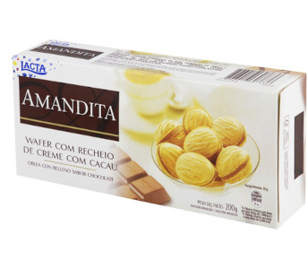 Wafer Amandita com Recheio de Creme de Cacau Lacta200g