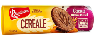 Bauducco - Biscoito Integral Cereale com Cacau, Aveia e Mel 170g