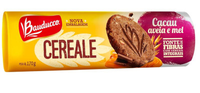 [1905.31.00] Bauducco - Biscoito Integral Cereale com Cacau, Aveia e Mel 170g