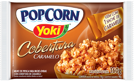 PopCorn Yoki Cobertura Caramelo 160g