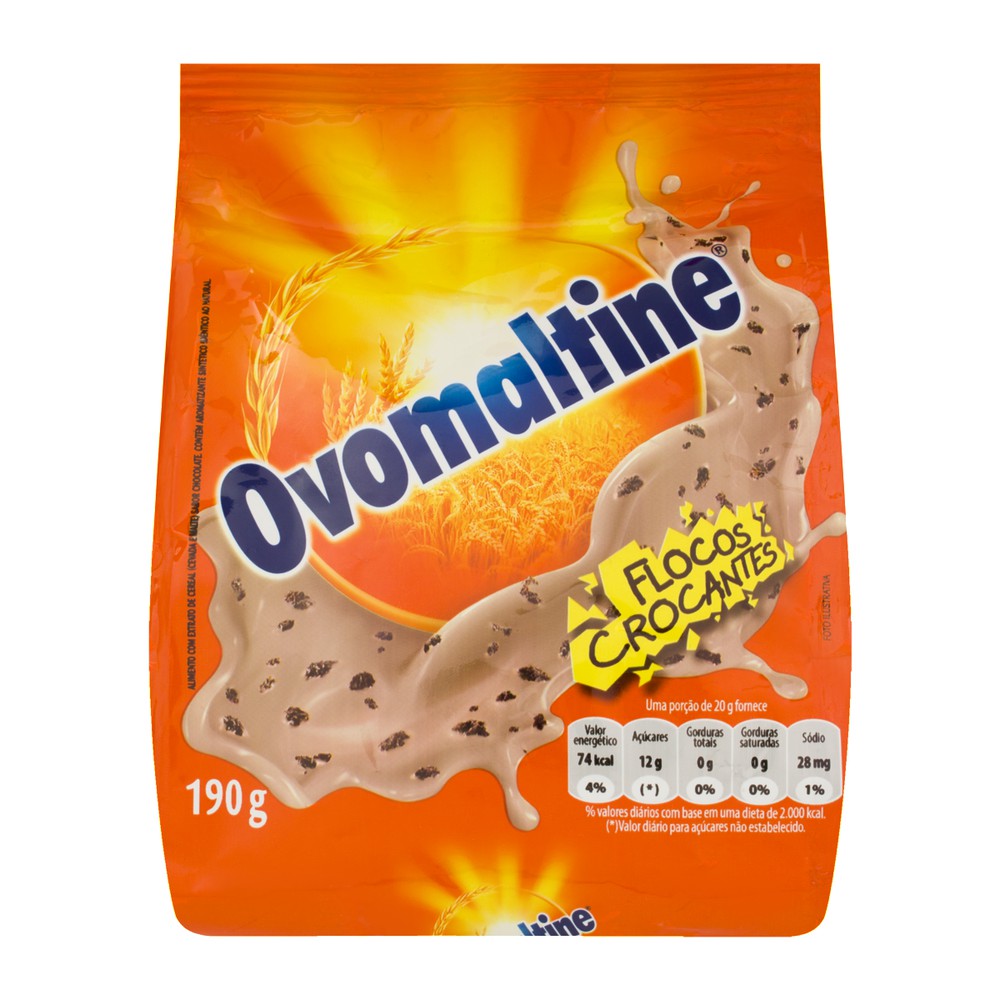 Ovomaltine - Achocolatado em Flocos Crocantes 190g